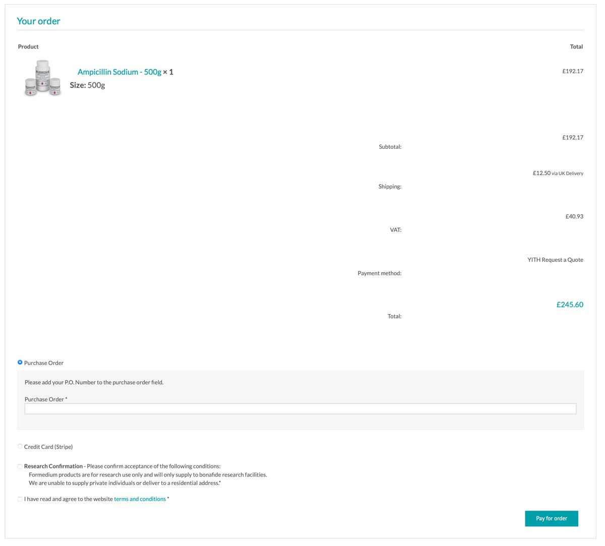 How to order - Paying for your order